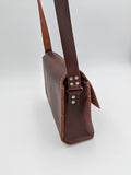 Handmade Leather saddle bag, satchel with adjustable strap