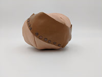Handmade leather office accessory, desk accessory, paper weight, stress relief ball