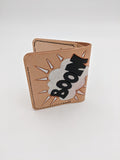 Handmade leather folding wallet, bifold wallet with card slot, billfold
