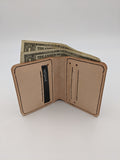 Handmade leather folding wallet, bifold wallet with card slot, billfold
