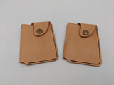 Handmade minimalist leather wallet, card holder, business card case