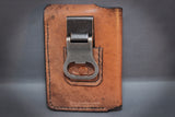 Handmade leather wallet, money clip wallet, minimalist card holder