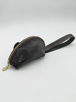 Handmade leather rat, mouse coin pouch, zip money pouch