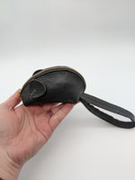 Handmade leather rat, mouse coin pouch, zip money pouch