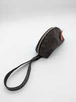 Handmade leather rat, mouse coin and card pouch, coin purse, travel wallet