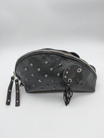 Handmade boho hippie punk rock leather rat, mouse clutch bag, pouch, wristlet